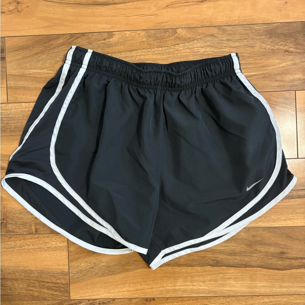 Nike Women's Black Athletic Shorts with White Trim